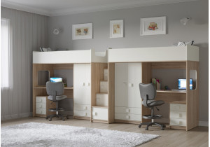 <span>Двухъярусная кровать</span> Легенда AA606-606 с тумбами <span>Двухъярусная кровать</span> Легенда AA606-606 с тумбами