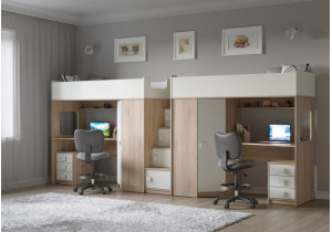 <span>Двухъярусная кровать</span> Легенда BB604-604 с тумбами <span>Двухъярусная кровать</span> Легенда BB604-604 с тумбами